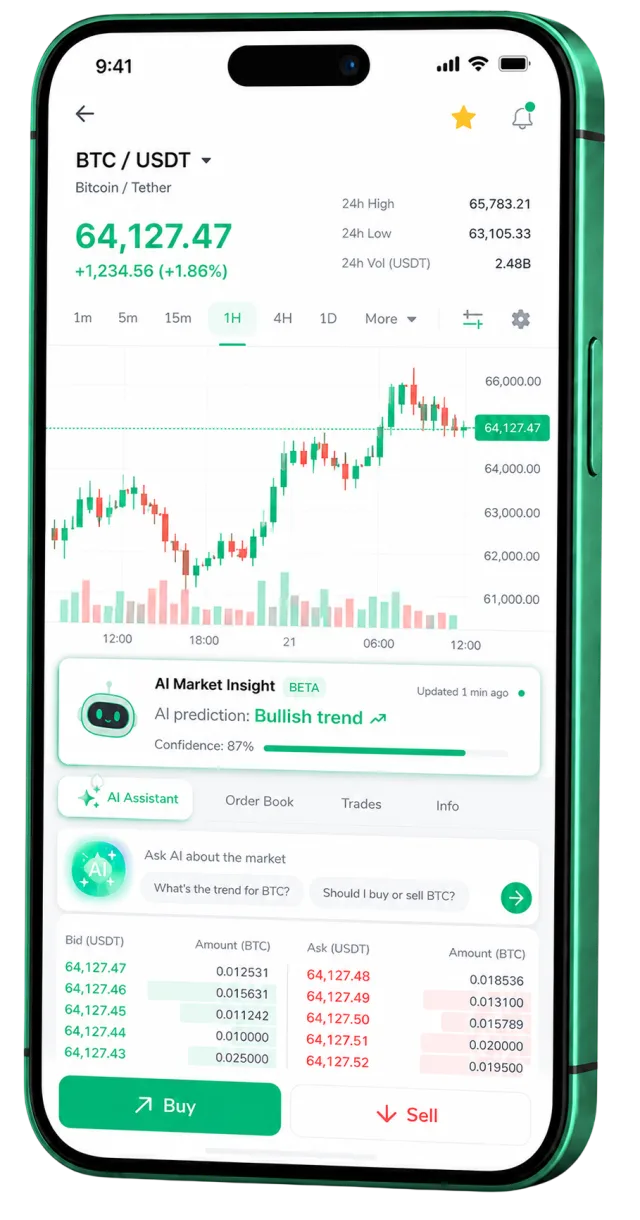 App mobile Rendaluce in esecuzione su uno smartphone
